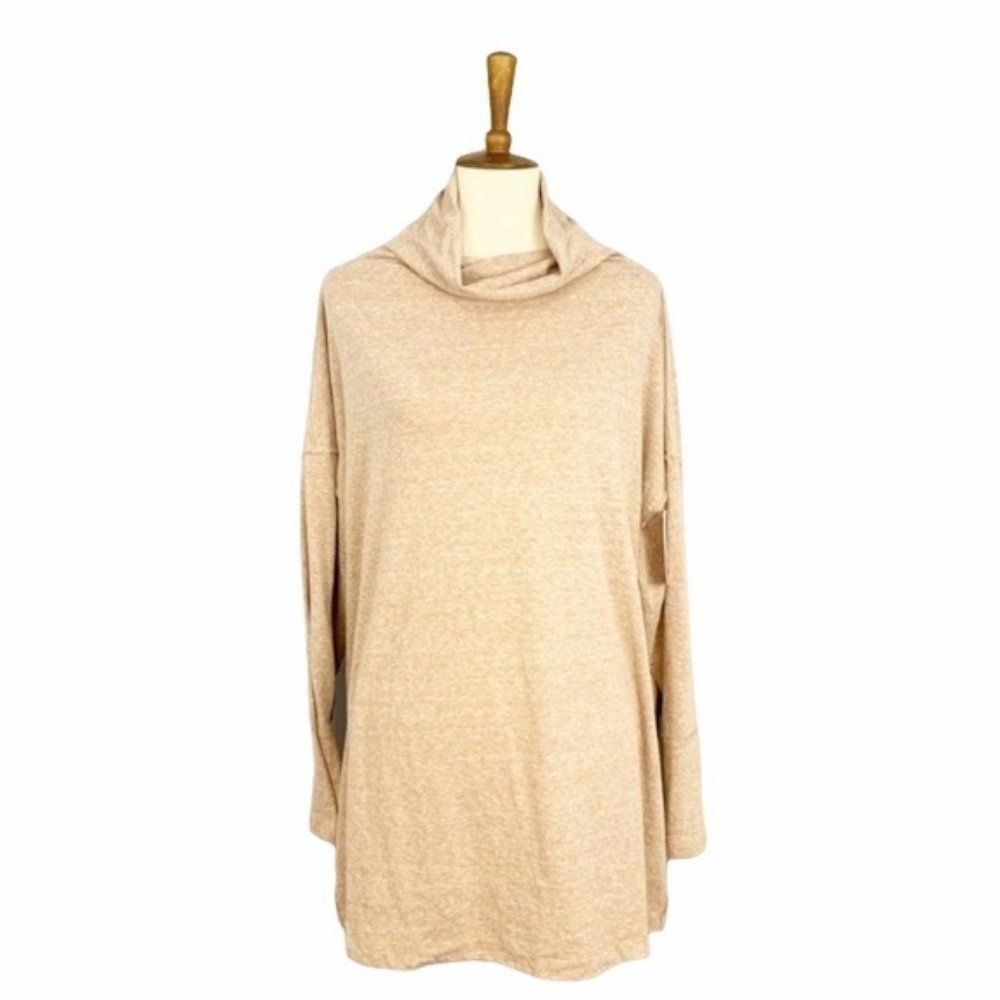 We‎ the Free Bella Vista Tan Mockneck Tunic Top